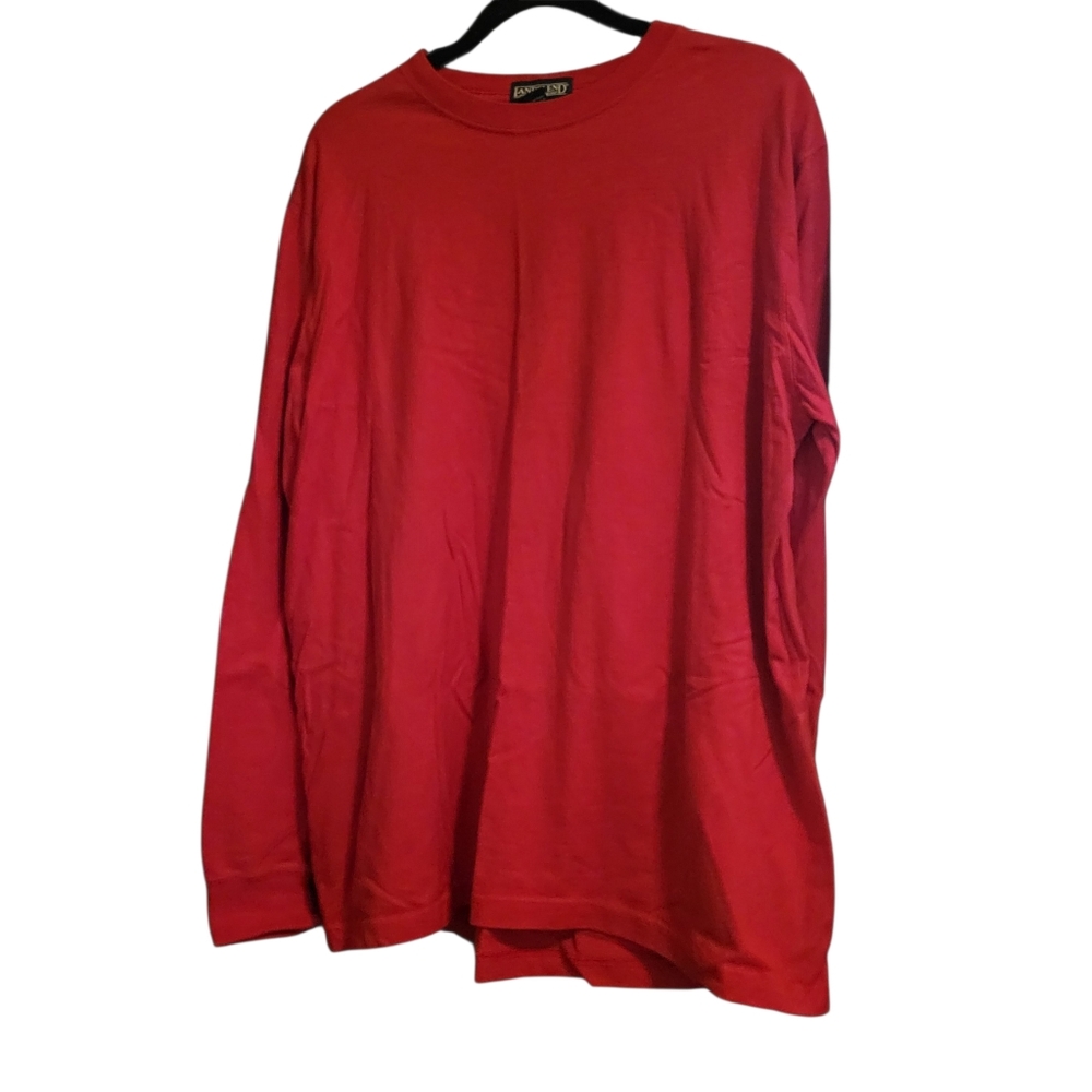 Lands End Long Sleeve Tee Red sz L